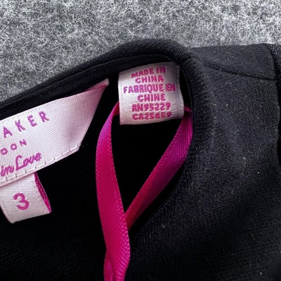 Ted Baker Womens 8 Dress Fit Flare Black Evening Sleeveless Cocktail Party NWT - Picture 4 of 15